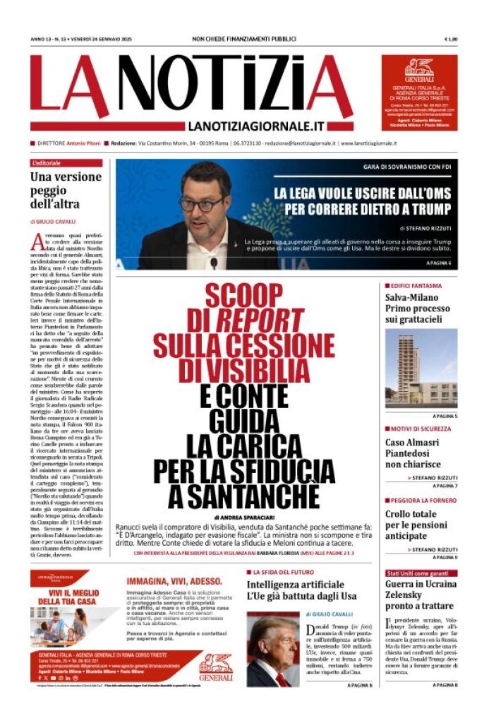 Prima-pagina-la-notizia-giornale-edizione-del-2025-01-24