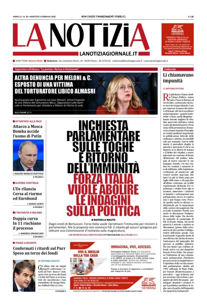 Prima-pagina-la-notizia-giornale-edizione-del-2025-02-04