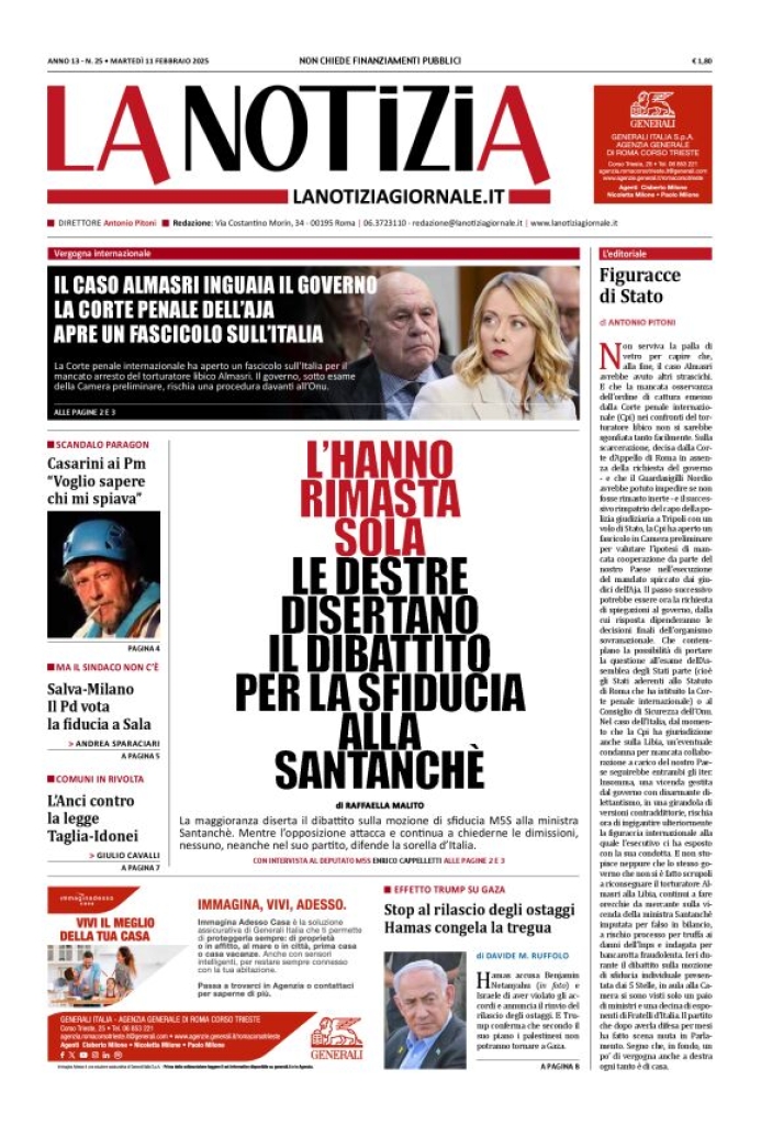 Prima-pagina-la-notizia-giornale-edizione-del-2025-02-11