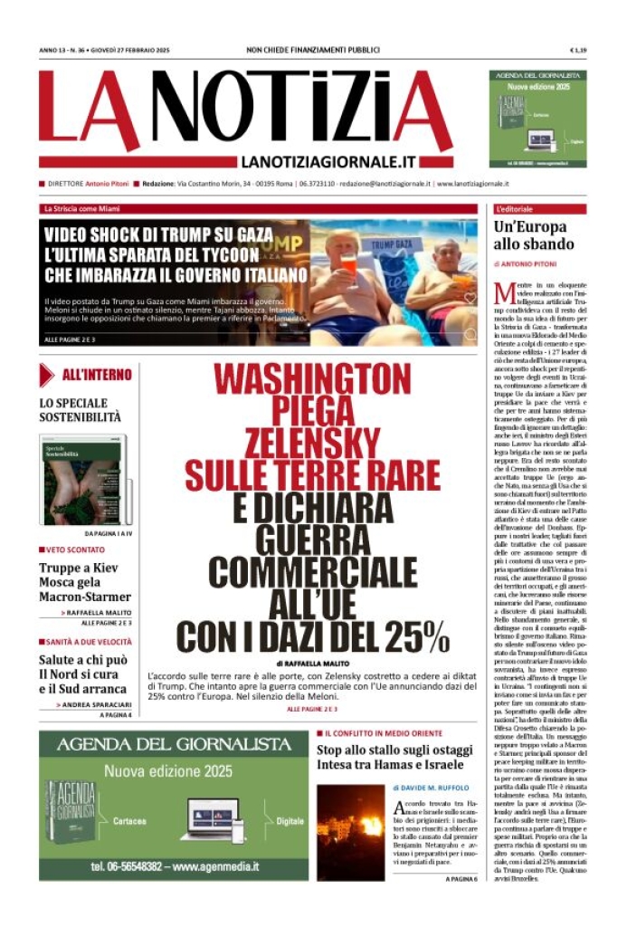 Prima-pagina-la-notizia-giornale-edizione-del-2025-02-27