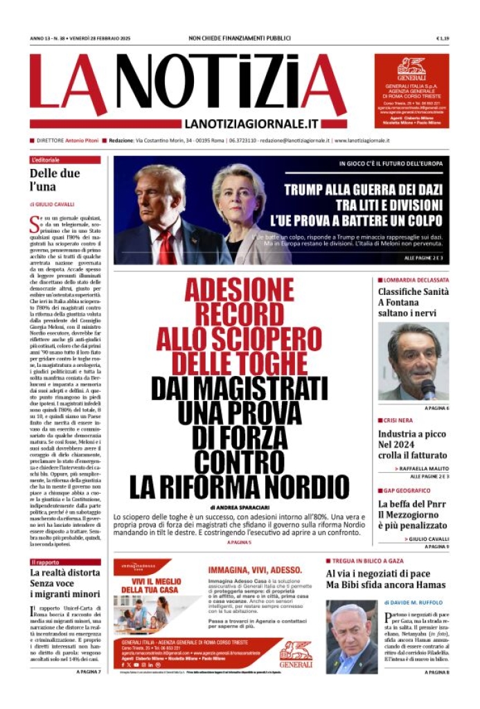 Prima-pagina-la-notizia-giornale-edizione-del-2025-02-28