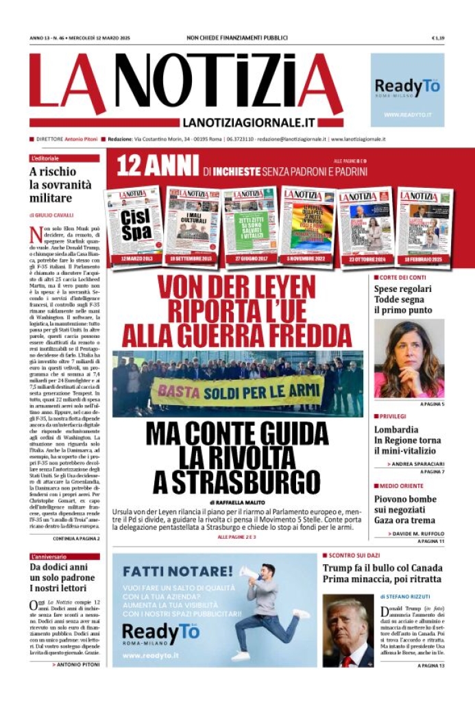 Prima-pagina-la-notizia-giornale-edizione-del-2025-03-12