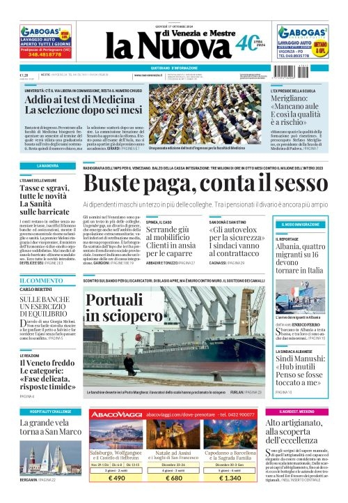 Prima-pagina-la_nuova_di_venezia_e_mestre-edizione-di-oggi-2024-10-17