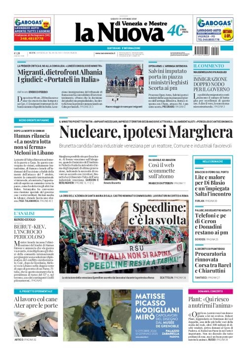 Prima-pagina-la_nuova_di_venezia_e_mestre-edizione-di-oggi-2024-10-19