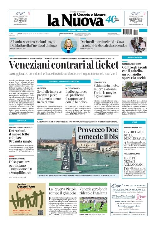 Prima-pagina-la_nuova_di_venezia_e_mestre-edizione-di-oggi-2024-10-21