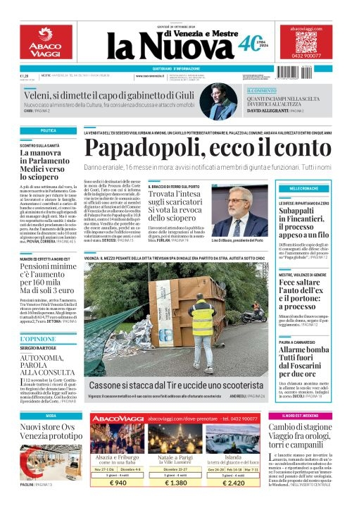 Prima-pagina-la_nuova_di_venezia_e_mestre-edizione-di-oggi-2024-10-24