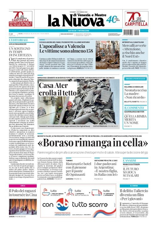 Prima-pagina-la_nuova_di_venezia_e_mestre-edizione-di-oggi-2024-11-01