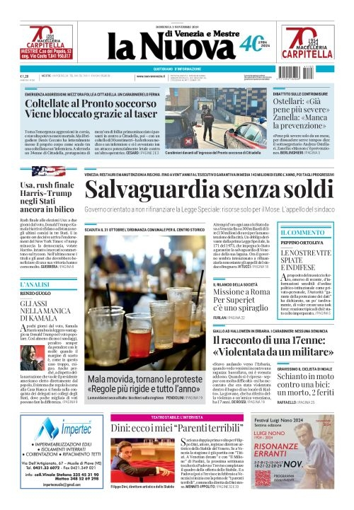 Prima-pagina-la_nuova_di_venezia_e_mestre-edizione-di-oggi-2024-11-03