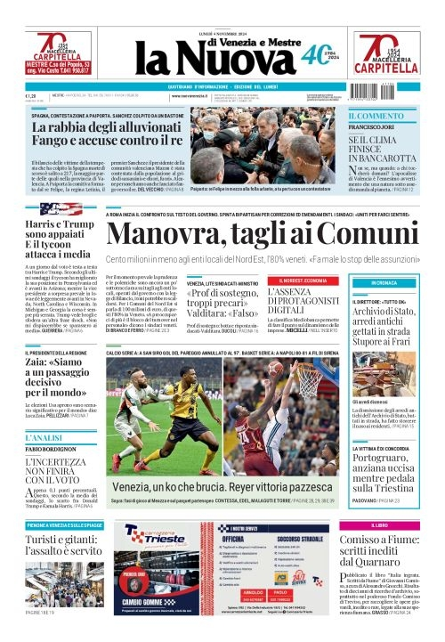 Prima-pagina-la_nuova_di_venezia_e_mestre-edizione-di-oggi-2024-11-04