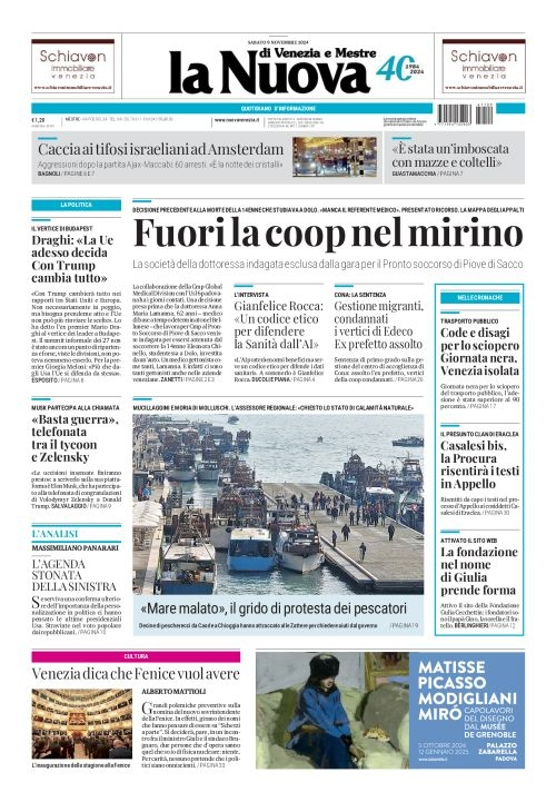 Prima-pagina-la_nuova_di_venezia_e_mestre-edizione-di-oggi-2024-11-09