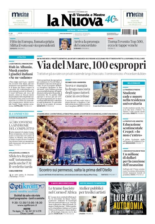 Prima-pagina-la_nuova_di_venezia_e_mestre-edizione-di-oggi-2024-11-13