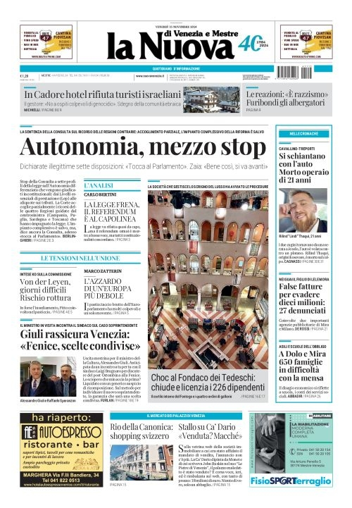 Prima-pagina-la_nuova_di_venezia_e_mestre-edizione-di-oggi-2024-11-15