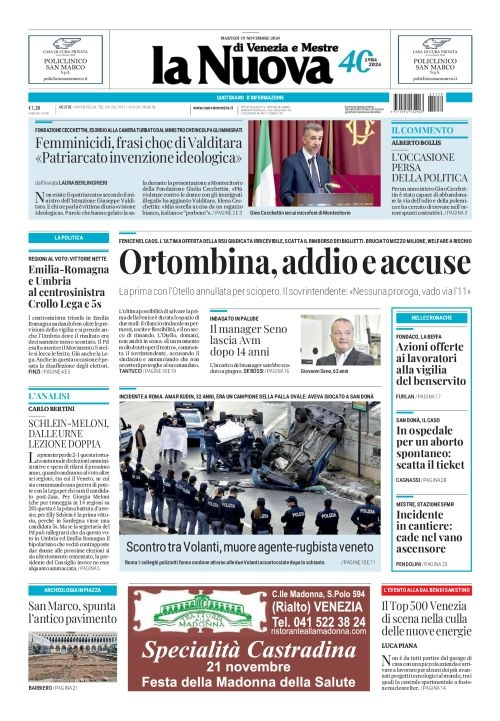 Prima-pagina-la_nuova_di_venezia_e_mestre-edizione-di-oggi-2024-11-19