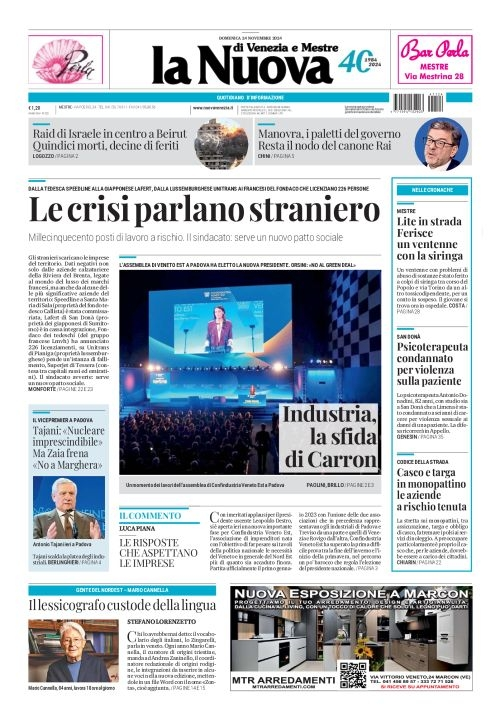 Prima-pagina-la_nuova_di_venezia_e_mestre-edizione-di-oggi-2024-11-24