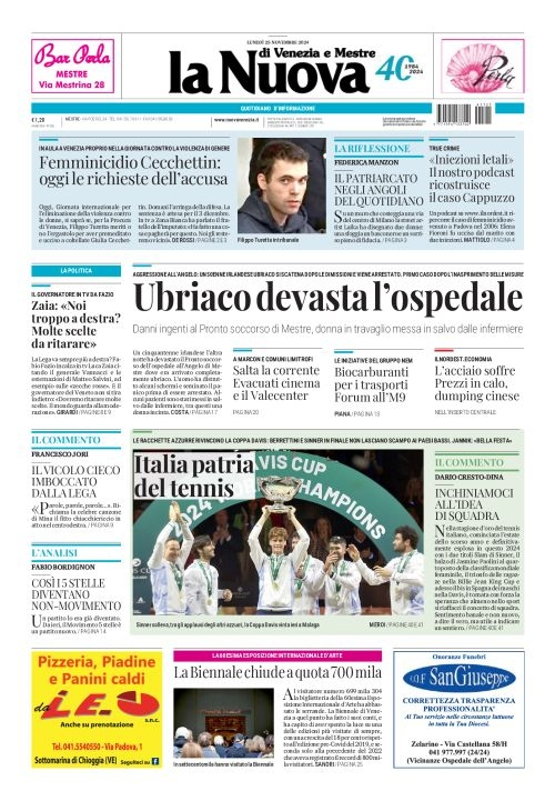 Prima-pagina-la_nuova_di_venezia_e_mestre-edizione-di-oggi-2024-11-25