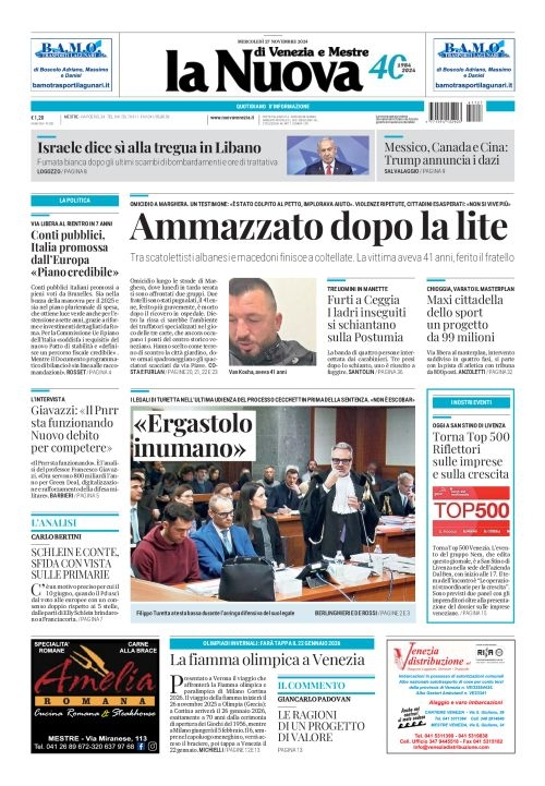 Prima-pagina-la_nuova_di_venezia_e_mestre-edizione-di-oggi-2024-11-27