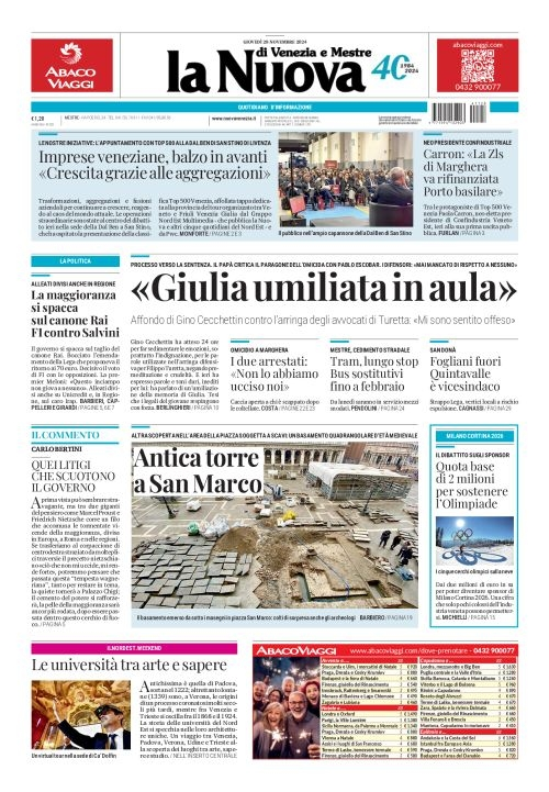 Prima-pagina-la_nuova_di_venezia_e_mestre-edizione-di-oggi-2024-11-28