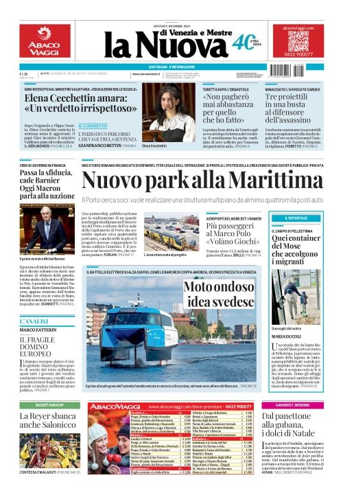 Prima-pagina-la_nuova_di_venezia_e_mestre-edizione-di-oggi-2024-12-05