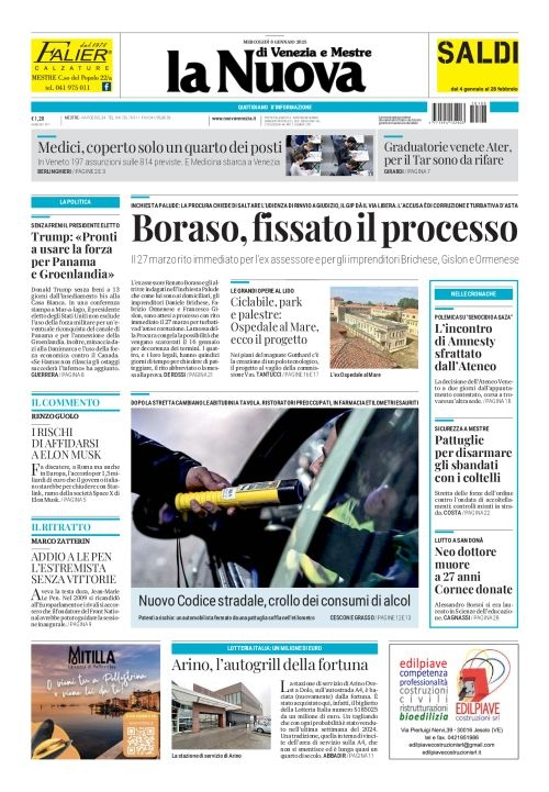 Prima-pagina-la_nuova_di_venezia_e_mestre-edizione-di-oggi-2025-01-08