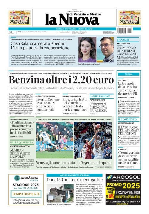 Prima-pagina-la_nuova_di_venezia_e_mestre-edizione-di-oggi-2025-01-13