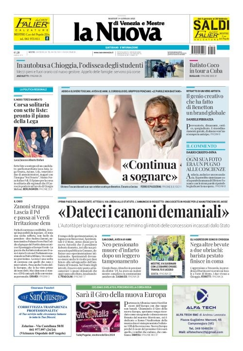 Prima-pagina-la_nuova_di_venezia_e_mestre-edizione-di-oggi-2025-01-14