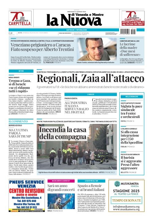 Prima-pagina-la_nuova_di_venezia_e_mestre-edizione-di-oggi-2025-01-15