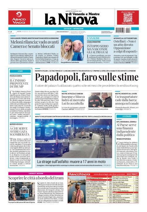 Prima-pagina-la_nuova_di_venezia_e_mestre-edizione-di-oggi-2025-01-30