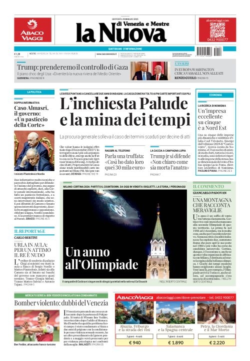 Prima-pagina-la_nuova_di_venezia_e_mestre-edizione-di-oggi-2025-02-06