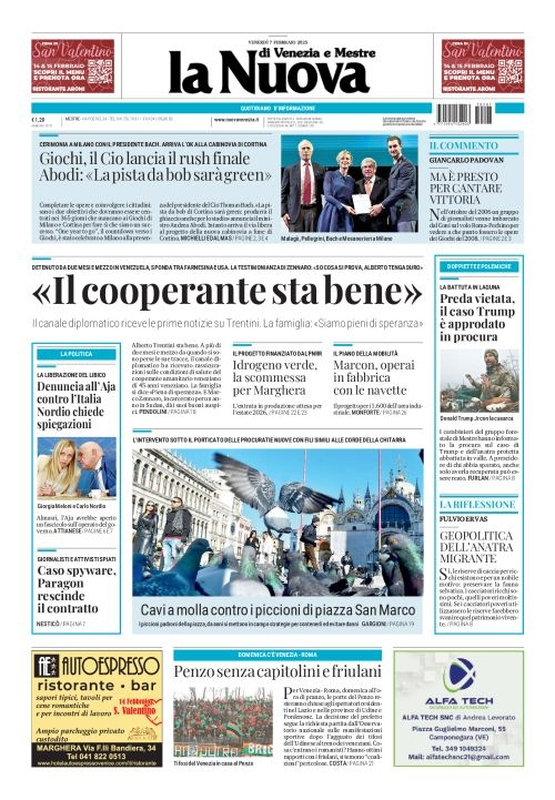 Prima-pagina-la_nuova_di_venezia_e_mestre-edizione-di-oggi-2025-02-07