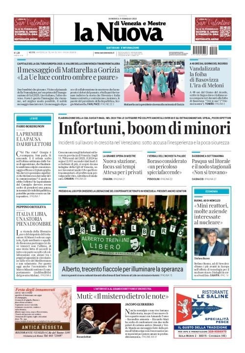 Prima-pagina-la_nuova_di_venezia_e_mestre-edizione-di-oggi-2025-02-09