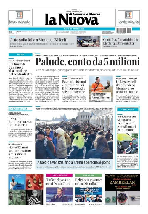 Prima-pagina-la_nuova_di_venezia_e_mestre-edizione-di-oggi-2025-02-14