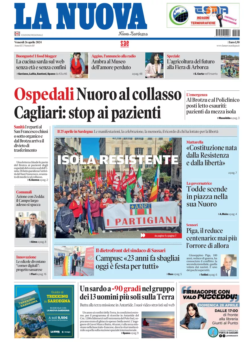 Prima-pagina-la-nuova-sardegna-oggi-oggi-edizione-del-2024-04-26