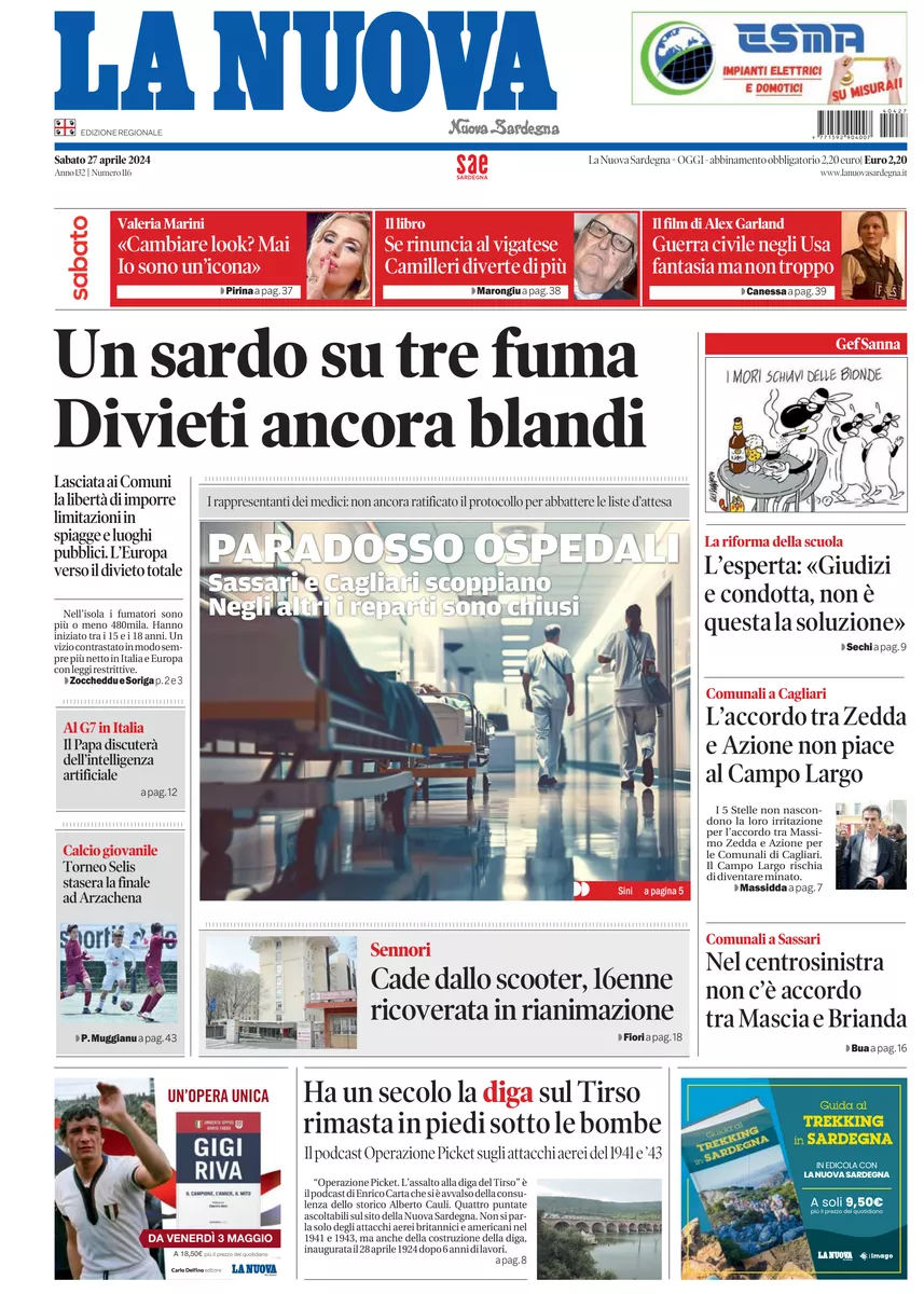 Prima-pagina-la-nuova-sardegna-oggi-oggi-edizione-del-2024-04-27