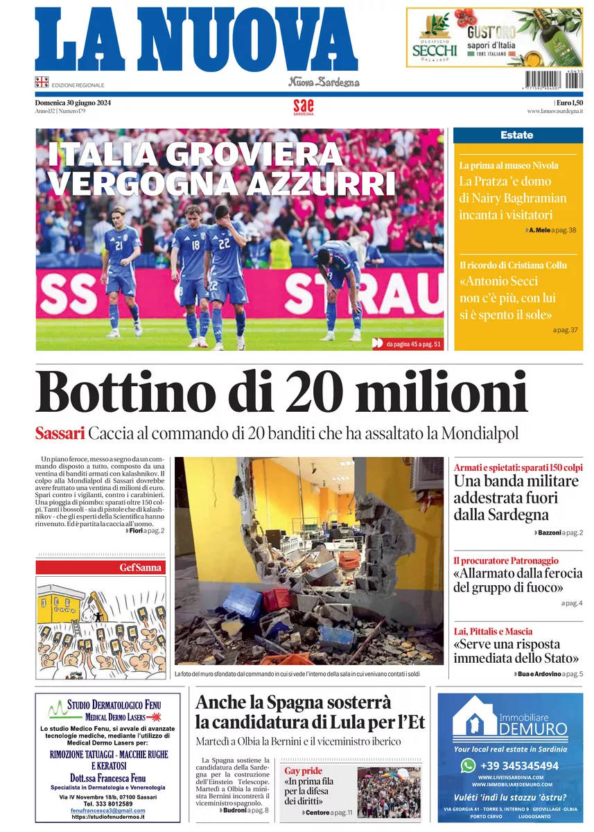 Prima-pagina-la-nuova-sardegna-oggi-oggi-edizione-del-2024-06-30