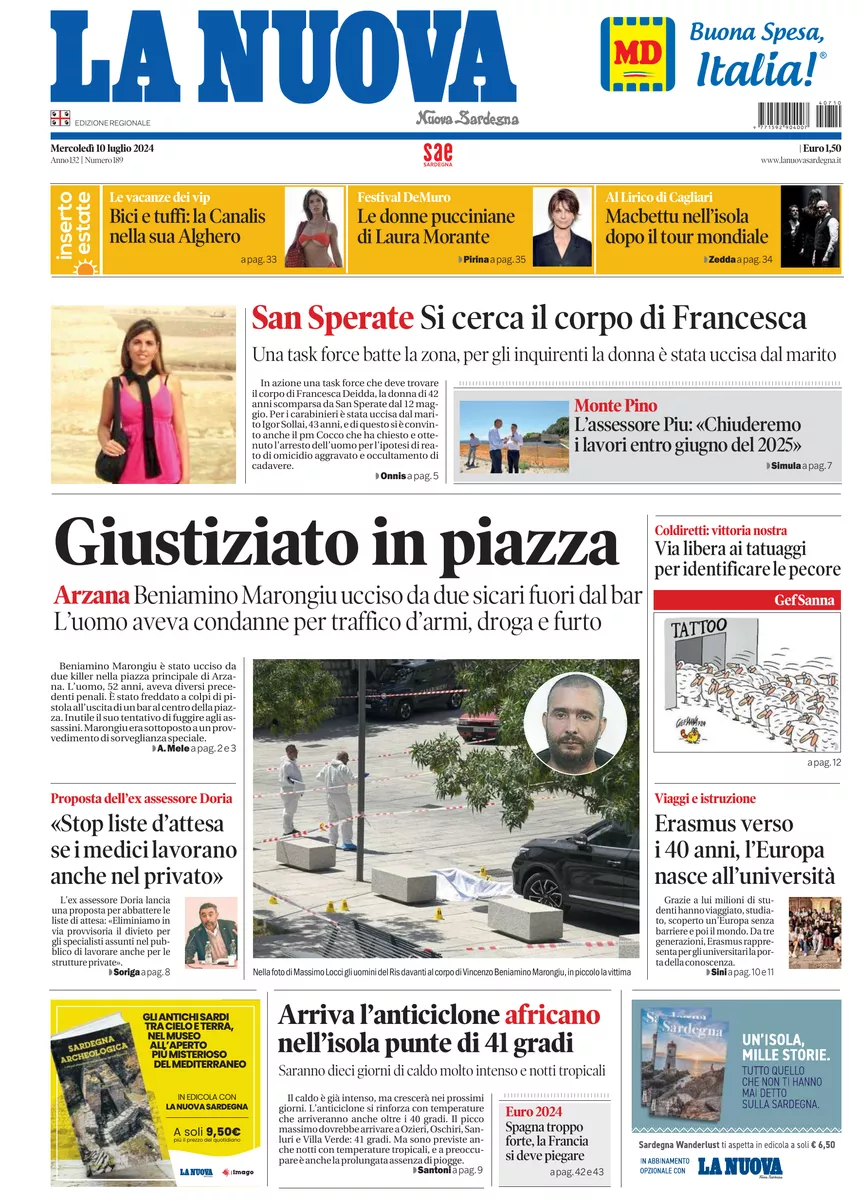 Prima-pagina-la-nuova-sardegna-oggi-oggi-edizione-del-2024-07-10