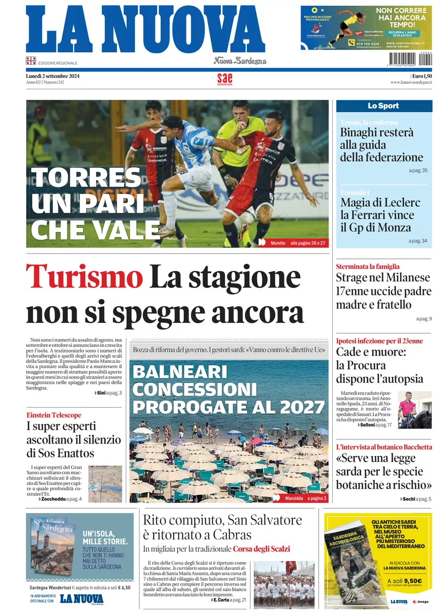 Prima-pagina-la-nuova-sardegna-oggi-oggi-edizione-del-2024-09-02