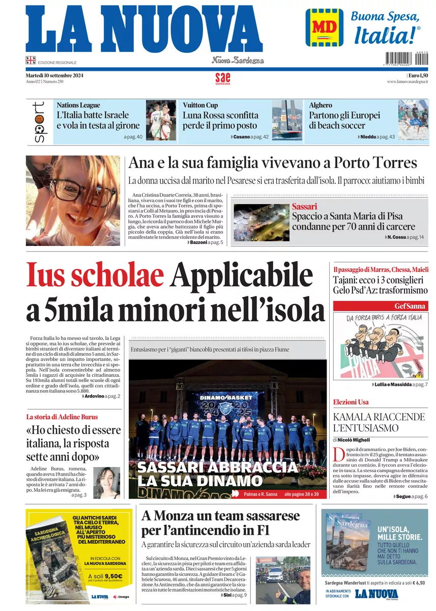 Prima-pagina-la-nuova-sardegna-oggi-oggi-edizione-del-2024-09-10