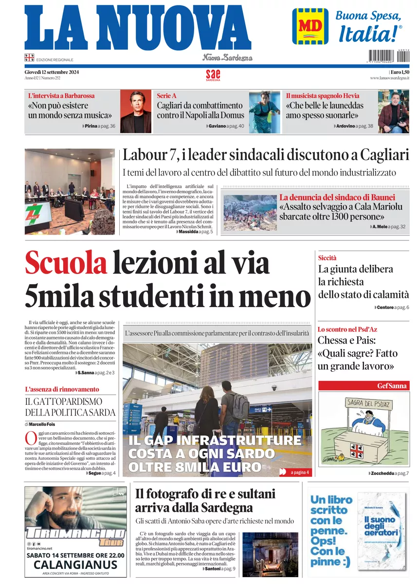 Prima-pagina-la-nuova-sardegna-oggi-oggi-edizione-del-2024-09-12