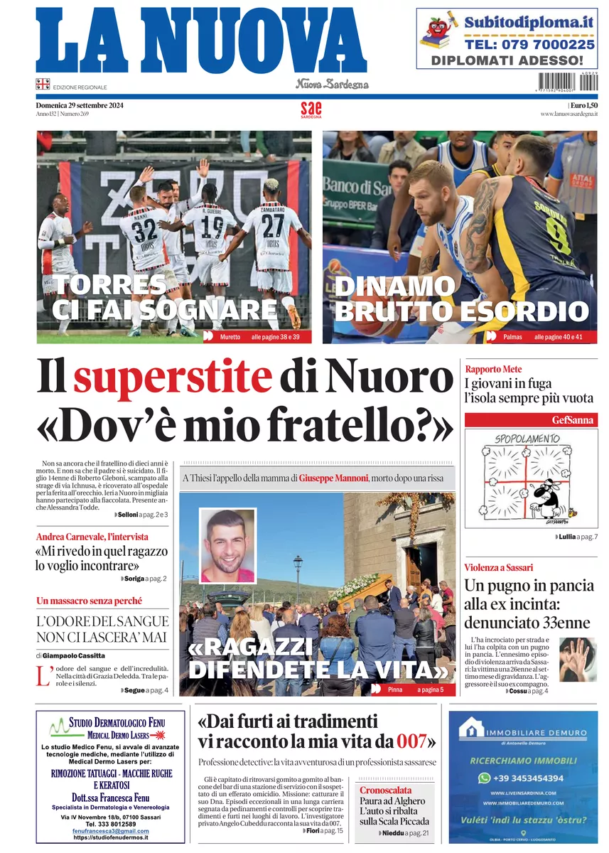 Prima-pagina-la-nuova-sardegna-oggi-oggi-edizione-del-2024-09-29