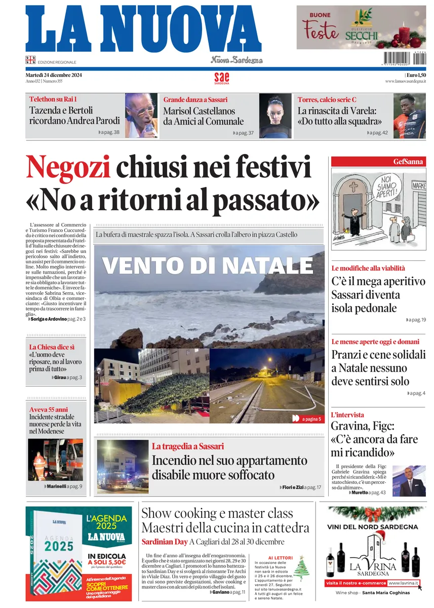 Prima-pagina-la-nuova-sardegna-oggi-oggi-edizione-del-2024-12-24