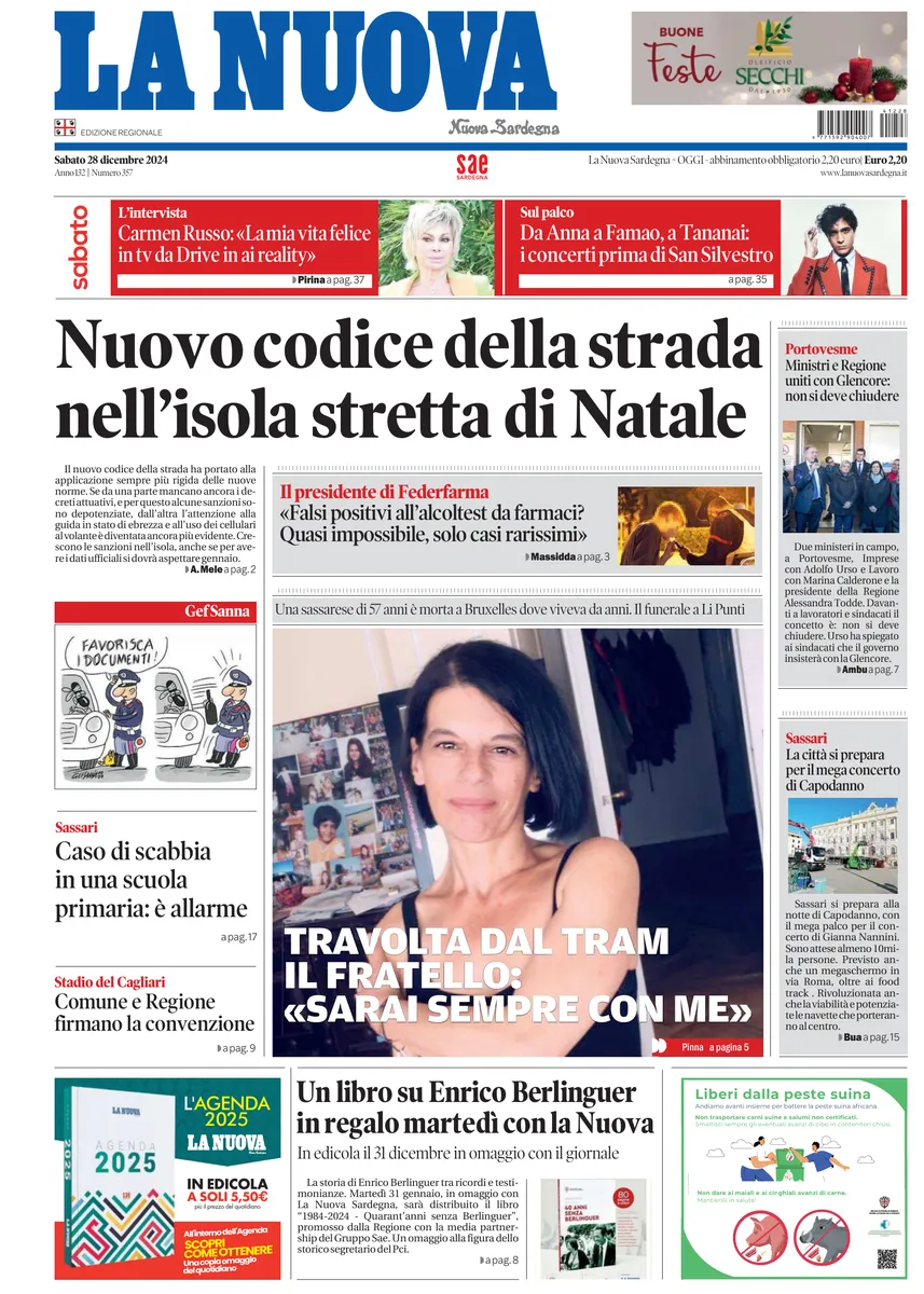 Prima-pagina-la-nuova-sardegna-oggi-oggi-edizione-del-2024-12-28