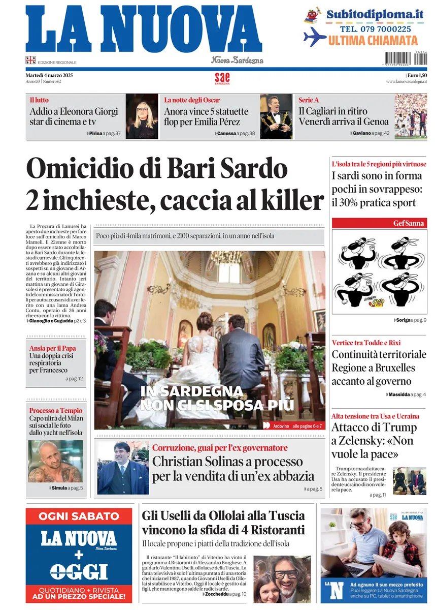 Prima-pagina-la-nuova-sardegna-oggi-oggi-edizione-del-2025-03-04