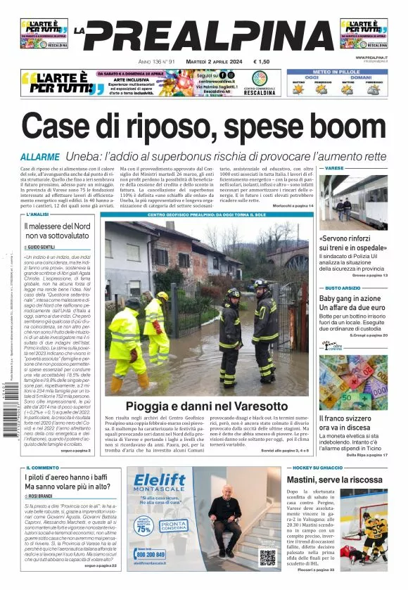 Prima-pagina-la-prealpina-oggi-oggi-edizione-del-2024-04-02