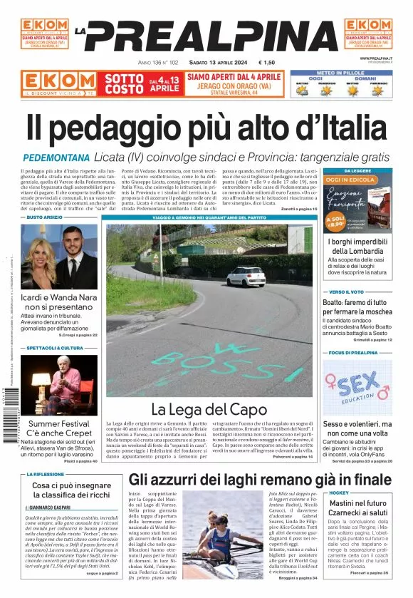 Prima-pagina-la-prealpina-oggi-oggi-edizione-del-2024-04-13