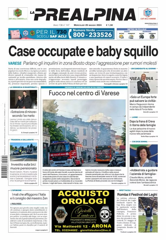 Prima-pagina-la-prealpina-oggi-oggi-edizione-del-2024-05-29