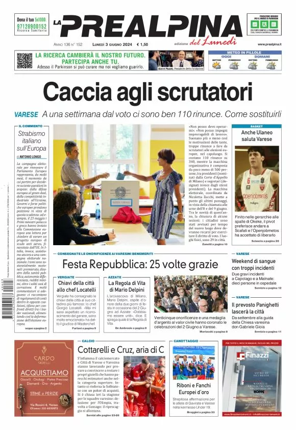 Prima-pagina-la-prealpina-oggi-oggi-edizione-del-2024-06-03