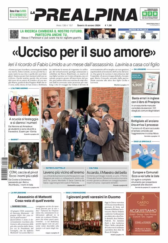 Prima-pagina-la-prealpina-oggi-oggi-edizione-del-2024-06-08