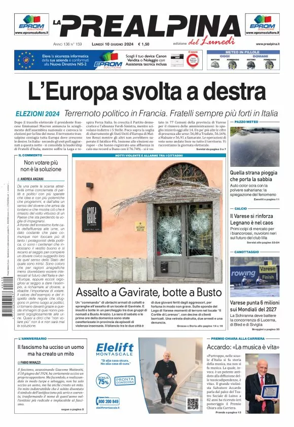 Prima-pagina-la-prealpina-oggi-oggi-edizione-del-2024-06-10