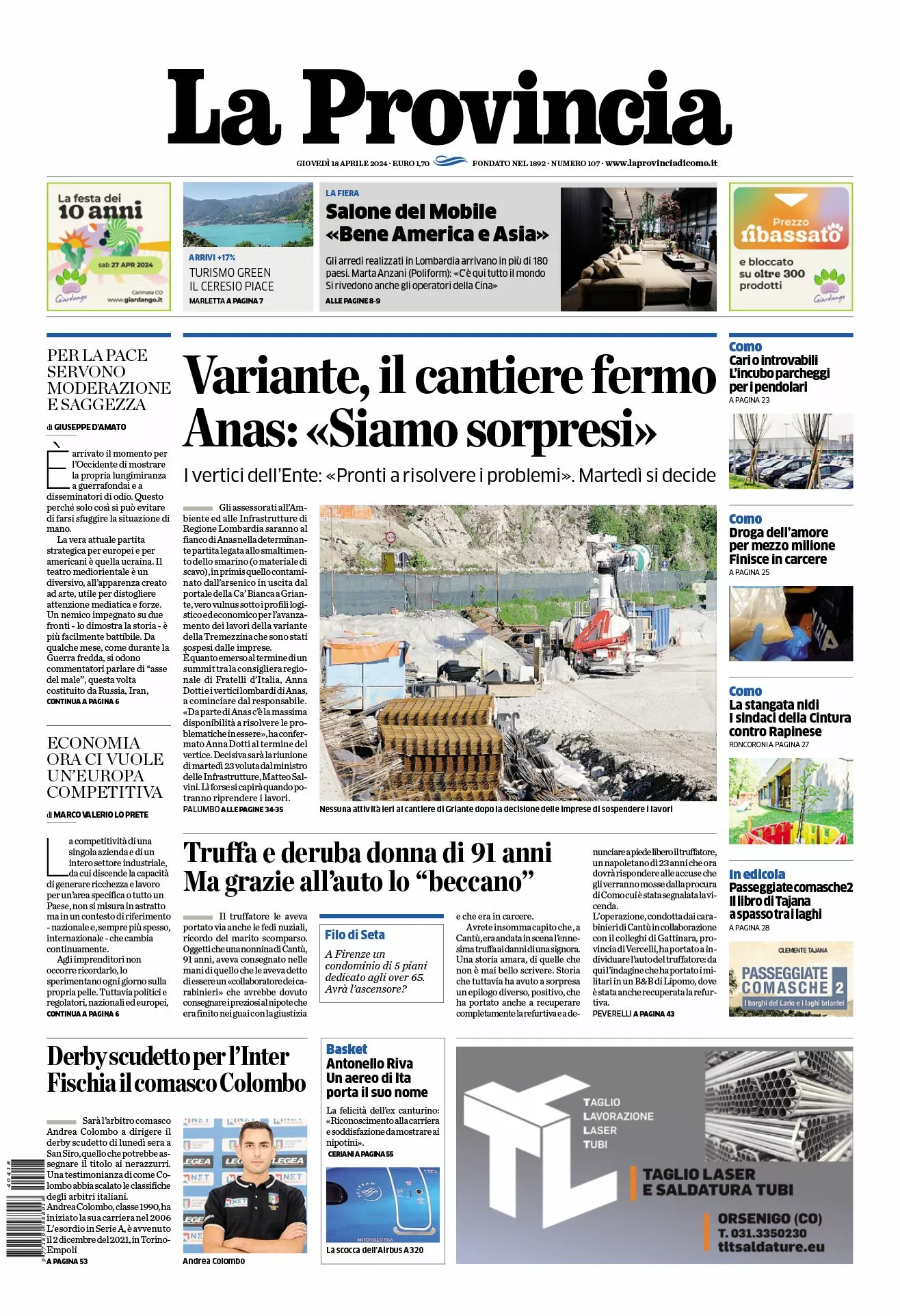 Prima-pagina-la-provincia-oggi-oggi-edizione-del-2024-04-18