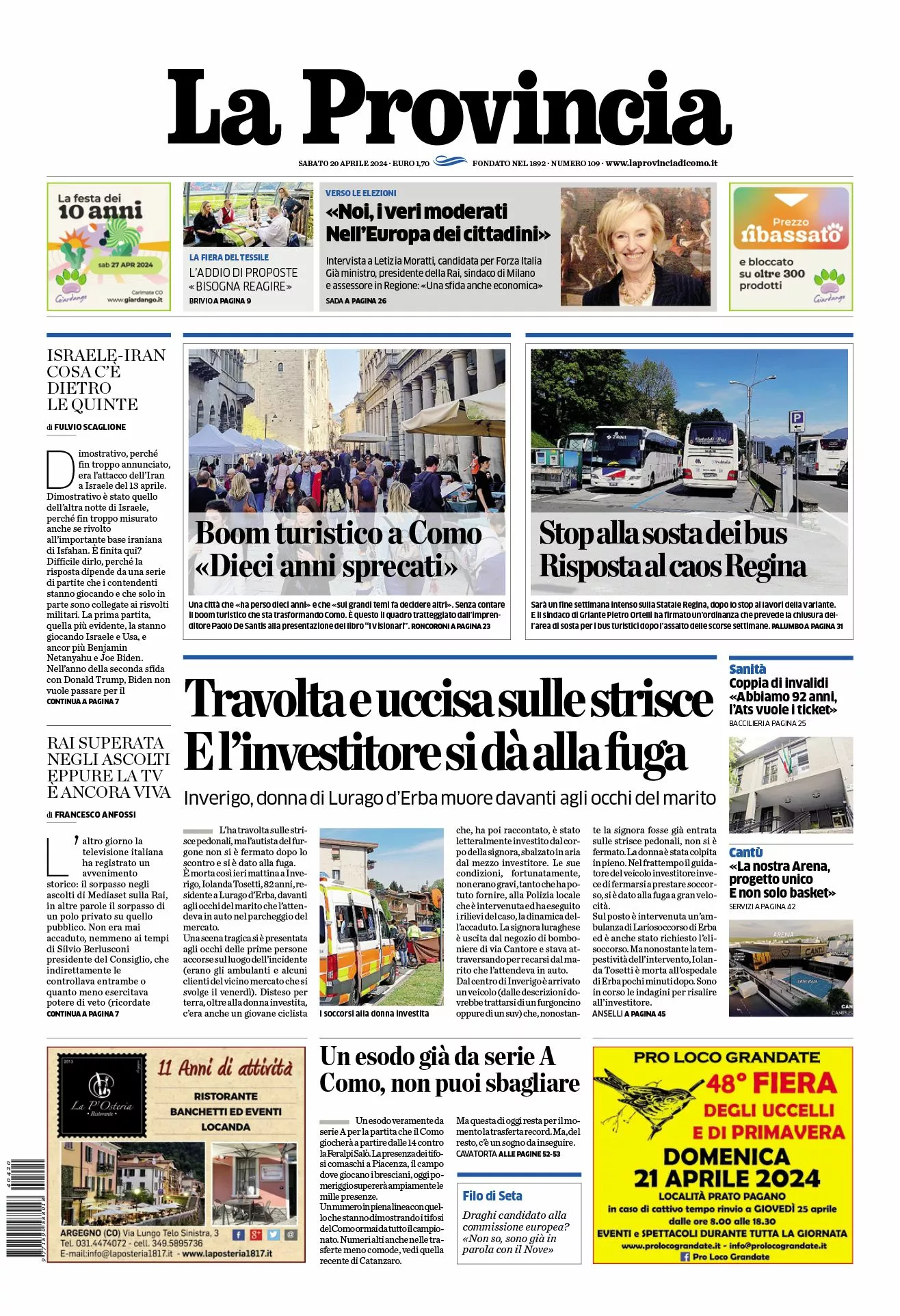 Prima-pagina-la-provincia-oggi-oggi-edizione-del-2024-04-20